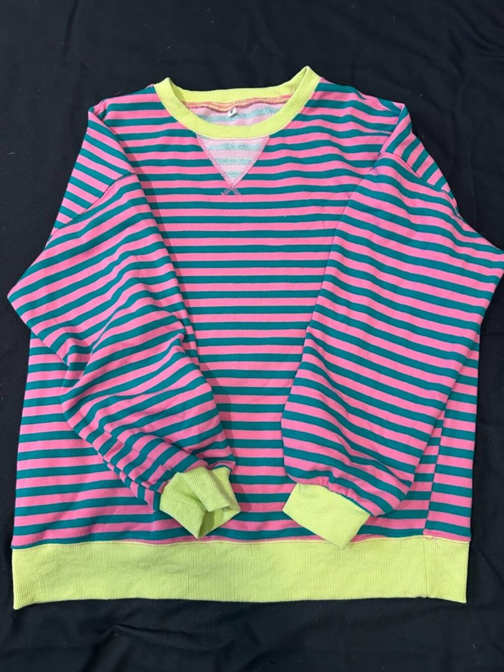 ANRABESS Women’s Striped Oversized Sweatshirts Medium
